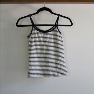 Striped Navy and White Tank Top